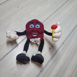 Vtg 1986 Singing California Raisen Poseable Arms & Legs Plush Nostalgia